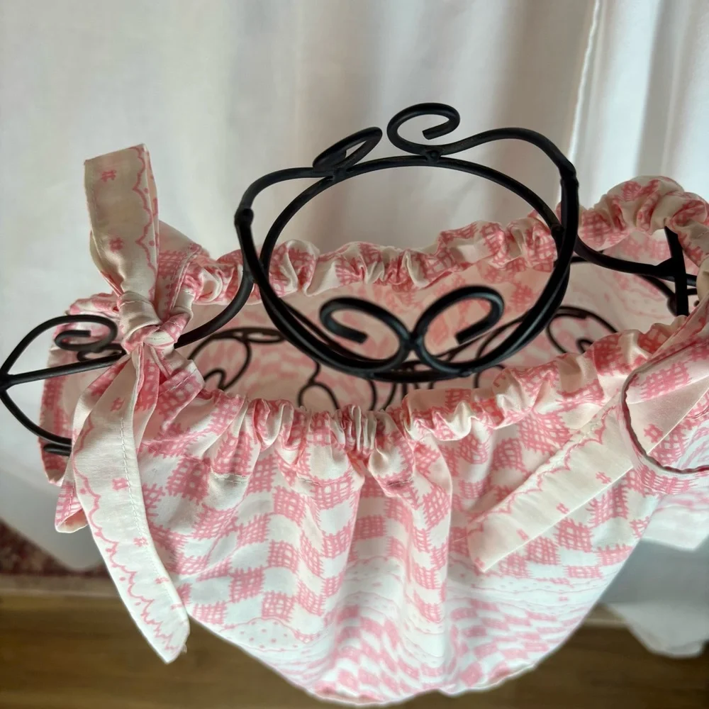 Infant Dress from VTG Pillowcase Handmade features Pink and White Check 18-24 mo